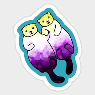 Non-binary otters. Sticker